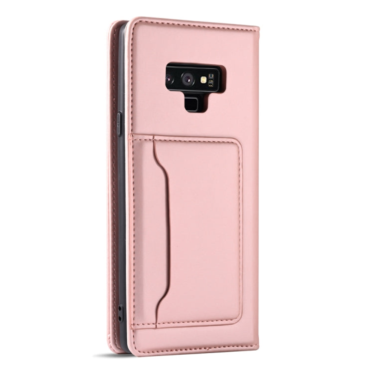 For Samsung Galaxy Note9 Strong Magnetism Liquid Feel Horizontal Flip Leather Case with Holder & Card Slots & Wallet