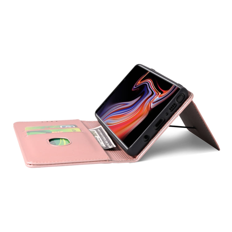 For Samsung Galaxy Note9 Strong Magnetism Liquid Feel Horizontal Flip Leather Case with Holder & Card Slots & Wallet