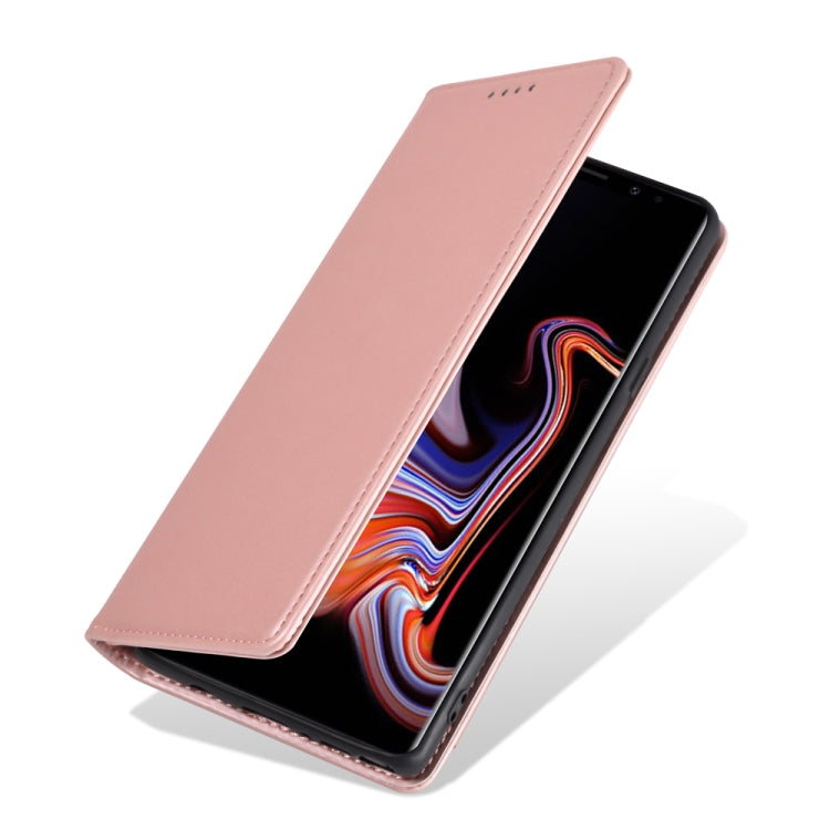 For Samsung Galaxy Note9 Strong Magnetism Liquid Feel Horizontal Flip Leather Case with Holder & Card Slots & Wallet