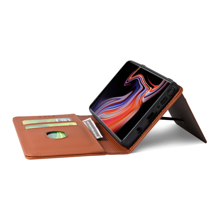 For Samsung Galaxy Note9 Strong Magnetism Liquid Feel Horizontal Flip Leather Case with Holder & Card Slots & Wallet