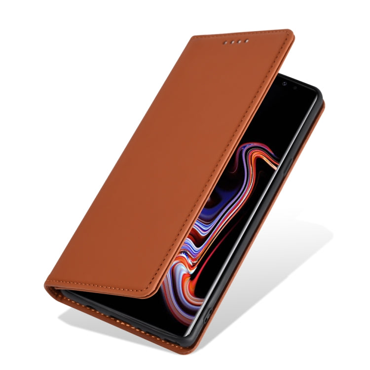 For Samsung Galaxy Note9 Strong Magnetism Liquid Feel Horizontal Flip Leather Case with Holder & Card Slots & Wallet