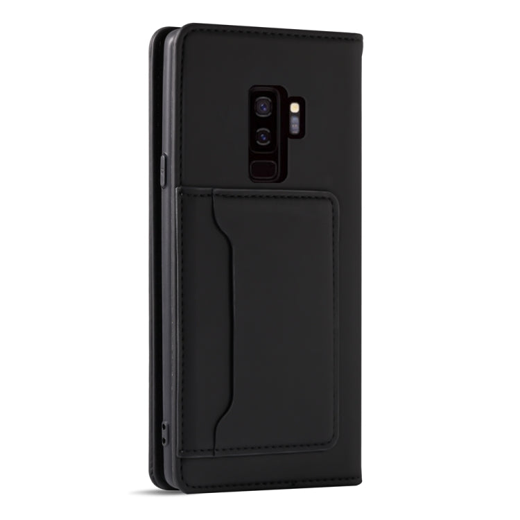 For Samsung Galaxy S9 Strong Magnetism Liquid Feel Horizontal Flip Leather Case with Holder & Card Slots & Wallet