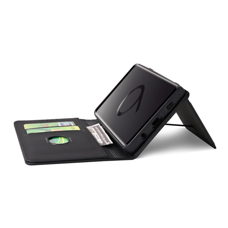 For Samsung Galaxy S9 Strong Magnetism Liquid Feel Horizontal Flip Leather Case with Holder & Card Slots & Wallet