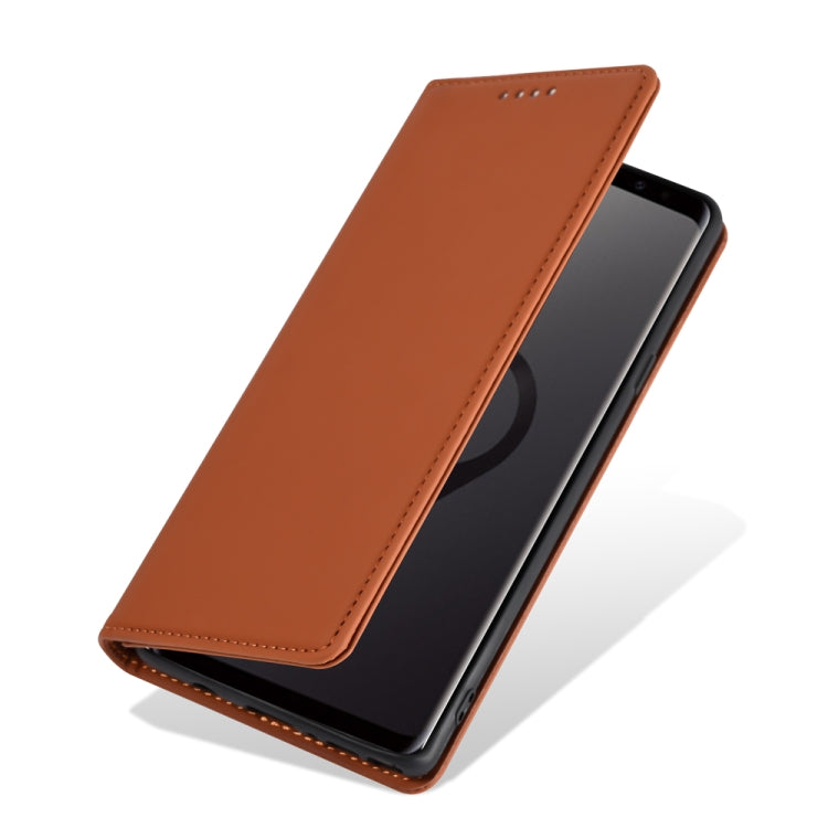 For Samsung Galaxy S9 Strong Magnetism Liquid Feel Horizontal Flip Leather Case with Holder & Card Slots & Wallet
