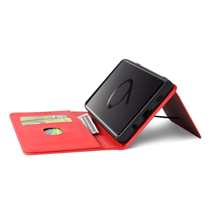 For Samsung Galaxy S9+ Strong Magnetism Liquid Feel Horizontal Flip Leather Case with Holder & Card Slots & Wallet