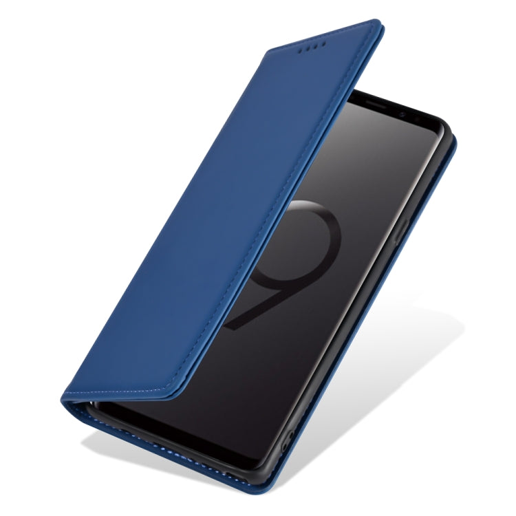 For Samsung Galaxy S9+ Strong Magnetism Liquid Feel Horizontal Flip Leather Case with Holder & Card Slots & Wallet