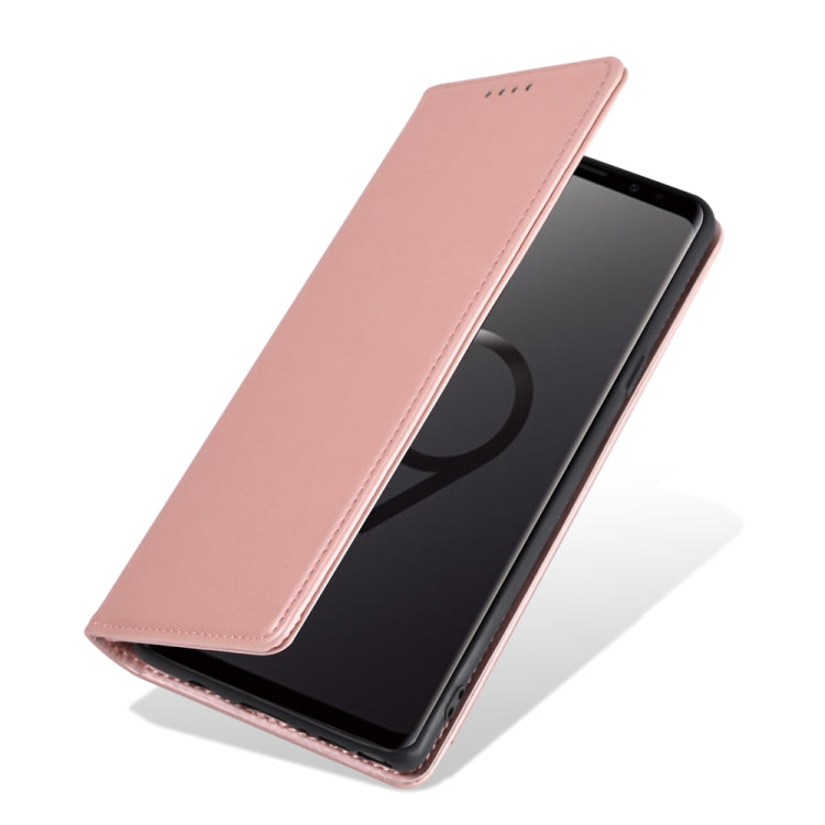For Samsung Galaxy S9+ Strong Magnetism Liquid Feel Horizontal Flip Leather Case with Holder & Card Slots & Wallet