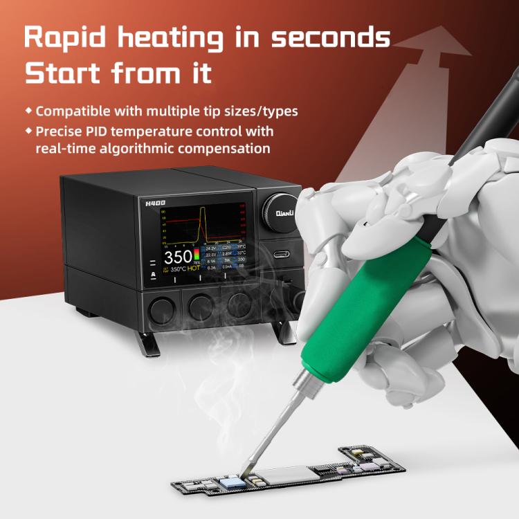 QIANLI H400 400W Smart Soldering Station with HX1 All-in-One Sleep Stand, Plug:US Plug