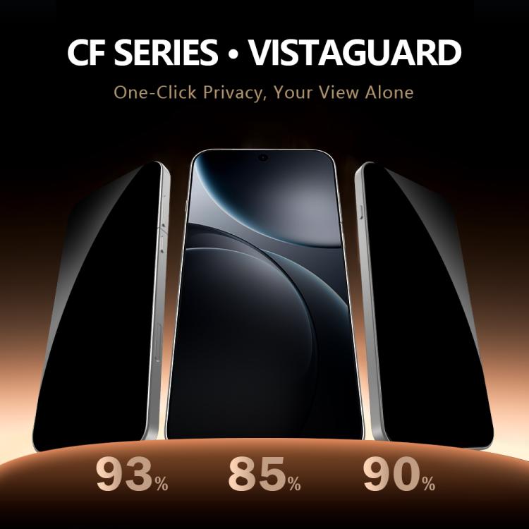 For OPPO Find X9 Pro LeReach CF Series Full Screen Version HD Privacy Phone Tempered Film - Black
