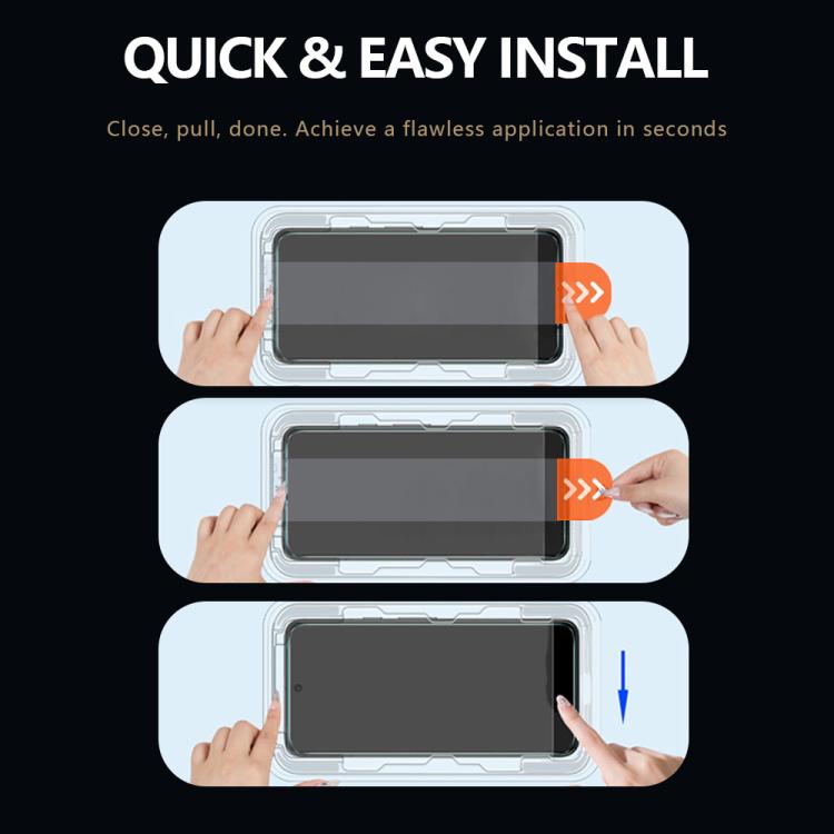 For OPPO Find X9 Pro 2pcs/Set LeReach CF Series Full Screen Version HD Privacy Phone Tempered Film - Black