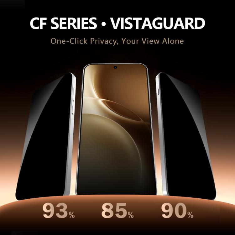 For vivo X300 Pro 2pcs/Set LeReach CF Series Full Screen Version HD Privacy Phone Tempered Film - Black
