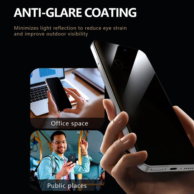 For vivo X300 Pro 2pcs/Set LeReach CF Series Full Screen Version HD Privacy Phone Tempered Film - Black