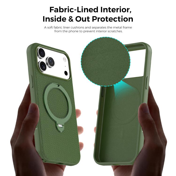 For iPhone 11 Tech Fabric 360 Rotation Holder Magnetic Phone Case