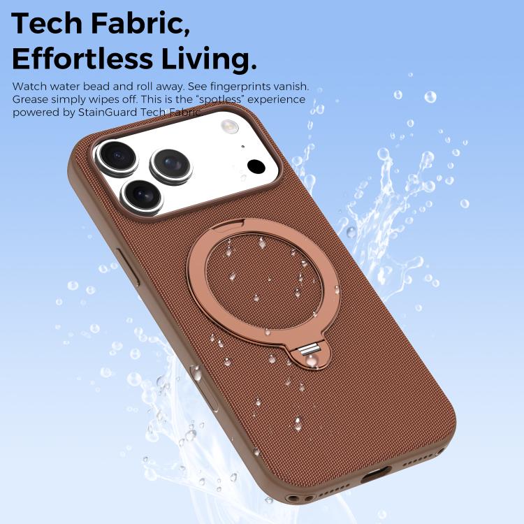 For iPhone 11 Tech Fabric 360 Rotation Holder Magnetic Phone Case
