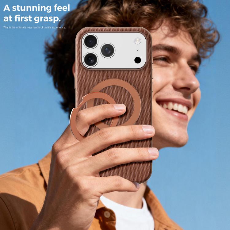 For iPhone 14 Pro Tech Fabric 360 Rotation Holder Magnetic Phone Case