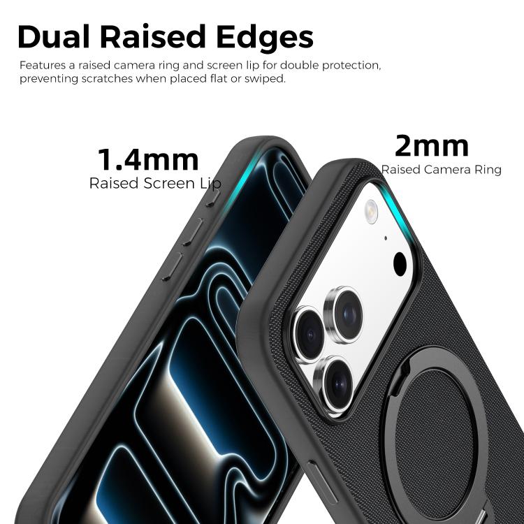 For iPhone 13 Pro Tech Fabric 360 Rotation Holder Magnetic Phone Case
