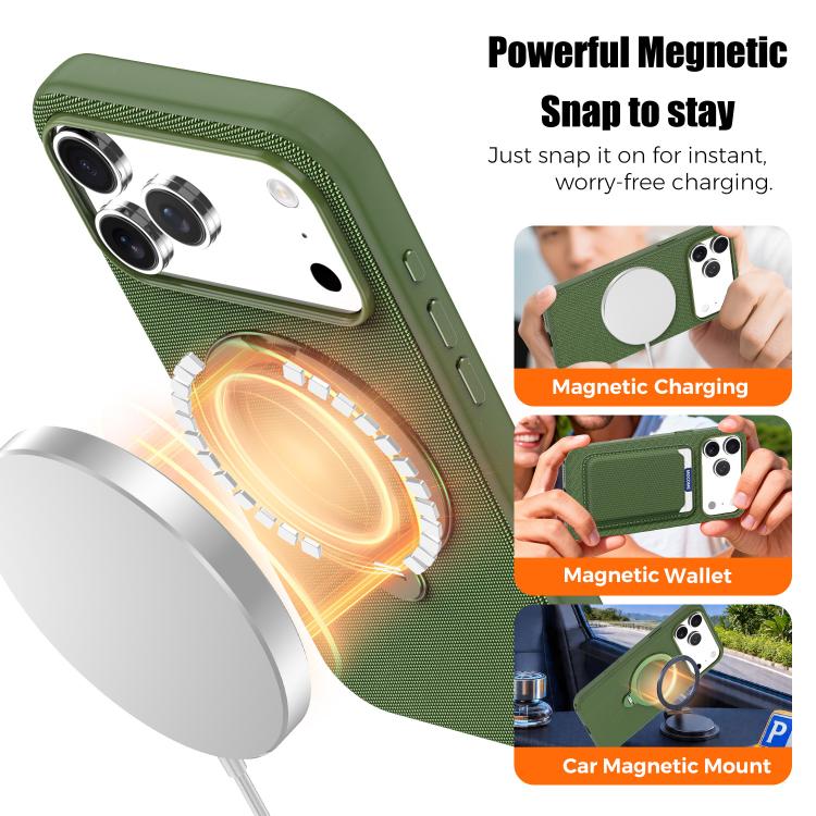 For iPhone 12 Pro Tech Fabric 360 Rotation Holder Magnetic Phone Case