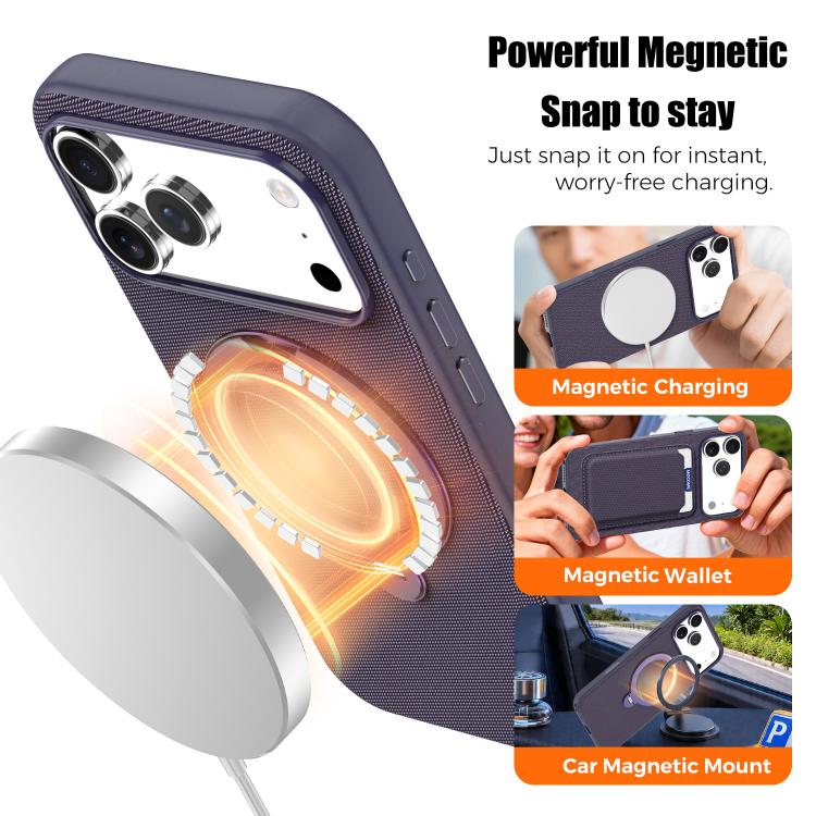 For iPhone 12 Pro Tech Fabric 360 Rotation Holder Magnetic Phone Case