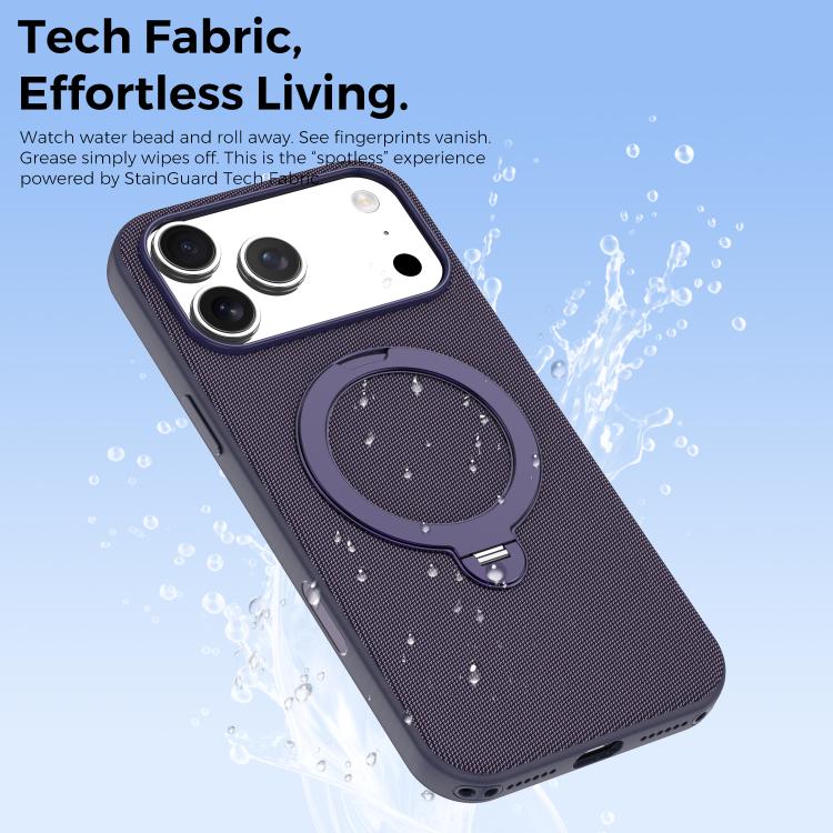 For iPhone 12 Pro Tech Fabric 360 Rotation Holder Magnetic Phone Case
