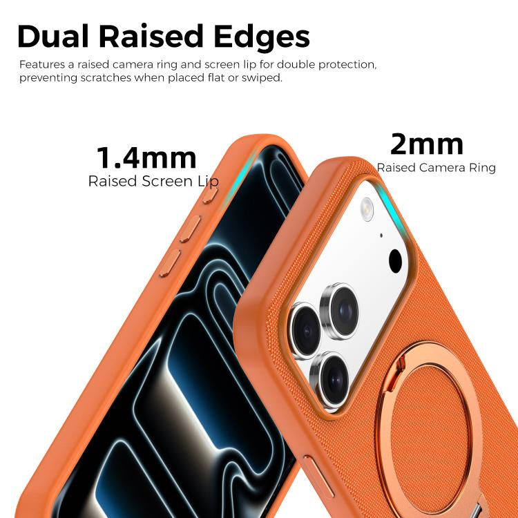 For iPhone 12 Tech Fabric 360 Rotation Holder Magnetic Phone Case