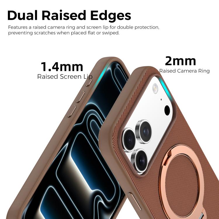 For iPhone 12 Tech Fabric 360 Rotation Holder Magnetic Phone Case