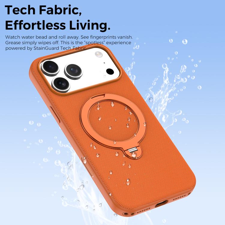 For iPhone 13 Tech Fabric 360 Rotation Holder Magnetic Phone Case
