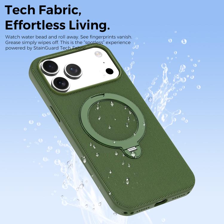 For iPhone 13 Tech Fabric 360 Rotation Holder Magnetic Phone Case