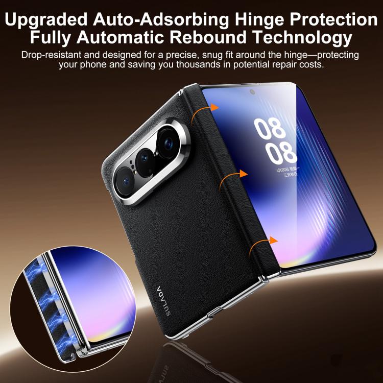 For Huawei Pura X Max SULADA Dual Axis Lens Full Coverage Vegan Leather Magnetic Phone Case