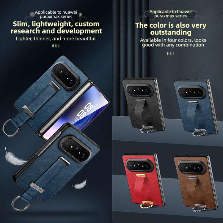 For Huawei Pura X Max SULADA PC Hybrid Leather Texture Skin Feel Shockproof Phone Case