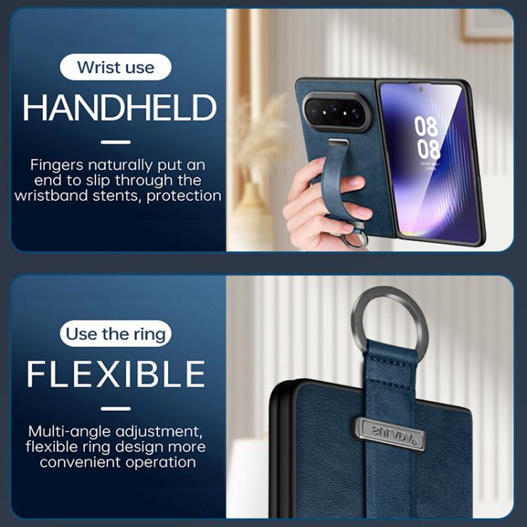 For Huawei Pura X Max SULADA PC Hybrid Leather Texture Skin Feel Shockproof Phone Case