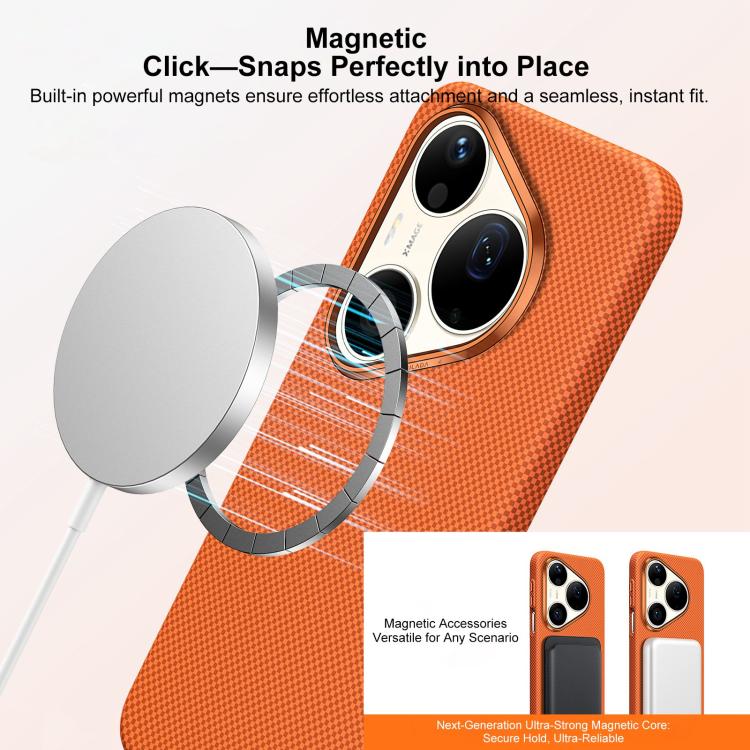 For Huawei Pura 90 Pro 5G SULADA Kevlar Grid Patterned Skin Feel Magnetic Phone Case