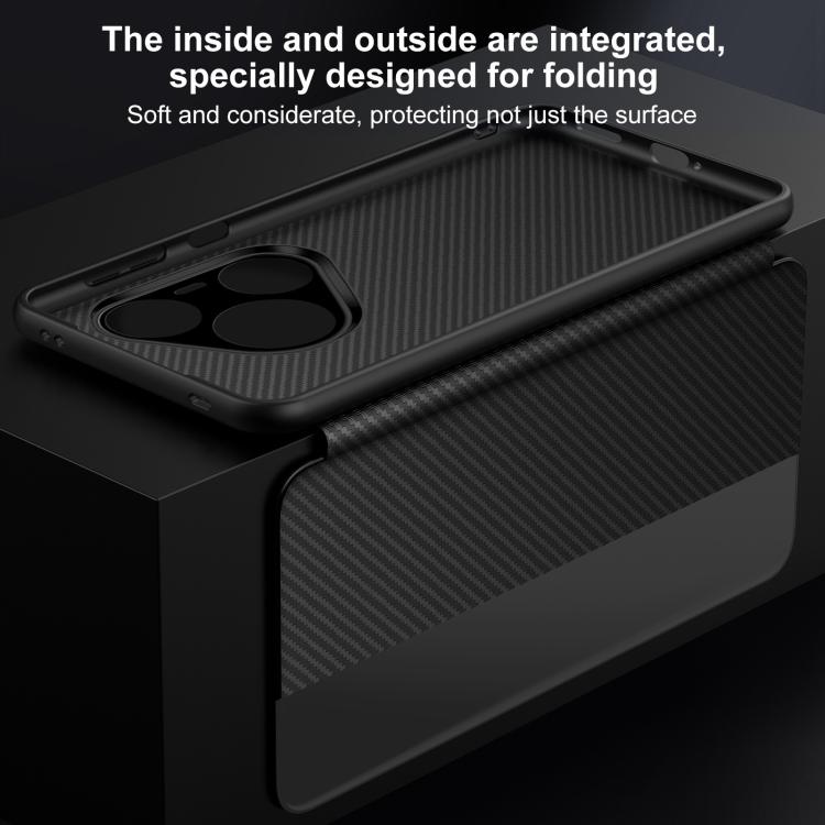 For Huawei Pura 90 Pro Max 5G SULADA Kevlar 600D Texture Smart Window Leather Phone Case