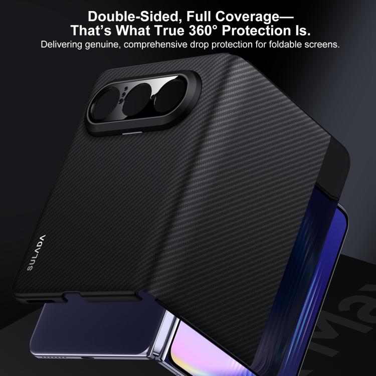 For Huawei Pura X Max SULADA Kevlar 600D Texture Smart Window Leather Phone Case