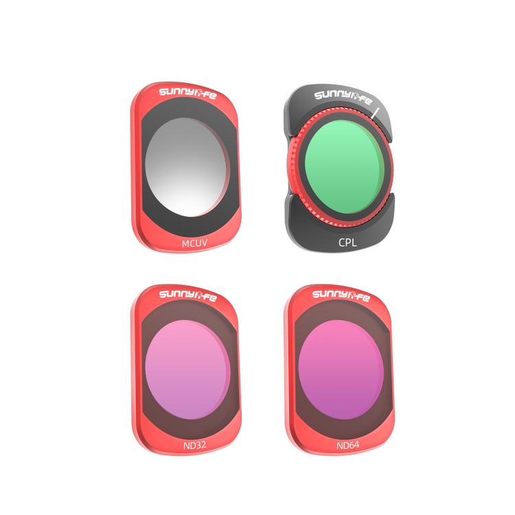 For DJI OSMO Pocket 3 Sunnylife Camera Lens Magnetic Metal Filter, Filter:4 in 1 MCUV CPL ND32/64
