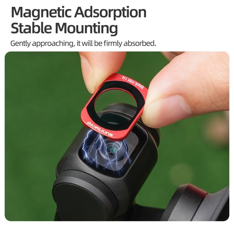 For DJI OSMO Pocket 3 Sunnylife Camera Lens Magnetic Metal Filter, Filter:ND8