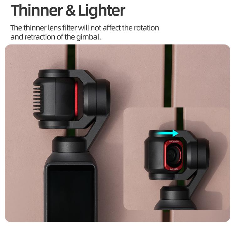 For DJI OSMO Pocket 3 Sunnylife Camera Lens Magnetic Metal Filter, Filter:CPL
