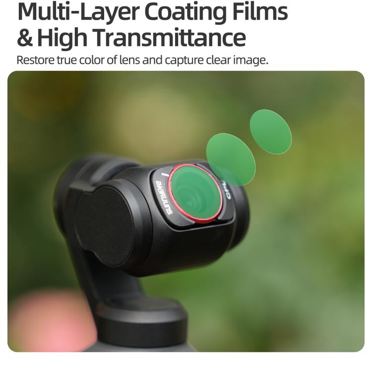 For DJI OSMO Pocket 3 Sunnylife Camera Lens Magnetic Metal Filter, Filter:CPL