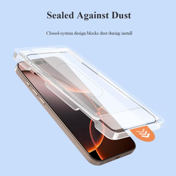 For iPhone 16 Pro Max 2pcs/Set LeReach CF Series PureTab Version HD Phone Tempered Film
