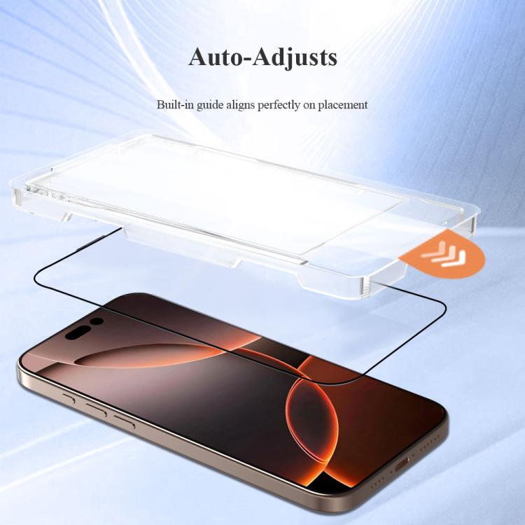 For iPhone 16 Pro Max 2pcs/Set LeReach CF Series PureTab Version HD Phone Tempered Film
