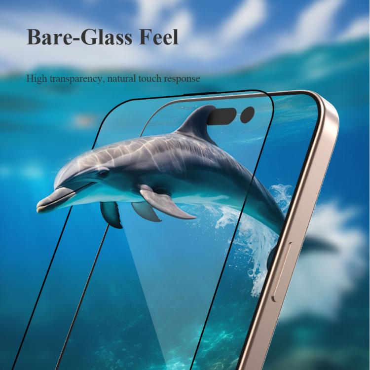For iPhone 16 Pro Max 2pcs/Set LeReach CF Series PureTab Version HD Phone Tempered Film