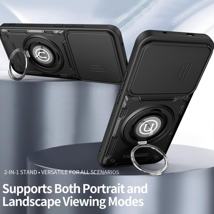 For Infinix Hot 60 Pro+ 4G Sliding Camshield Holder Magnetic Phone Case