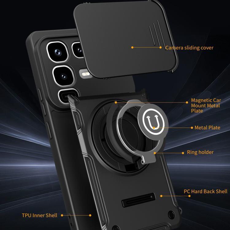 For Infinix Note 50 Pro / Note 50 4G Sliding Camshield Holder Magnetic Phone Case