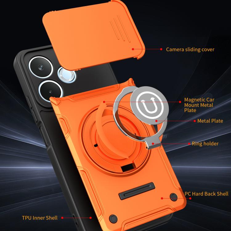 For OPPO A5 Pro 5G 2025 Global Sliding Camshield Holder Magnetic Phone Case