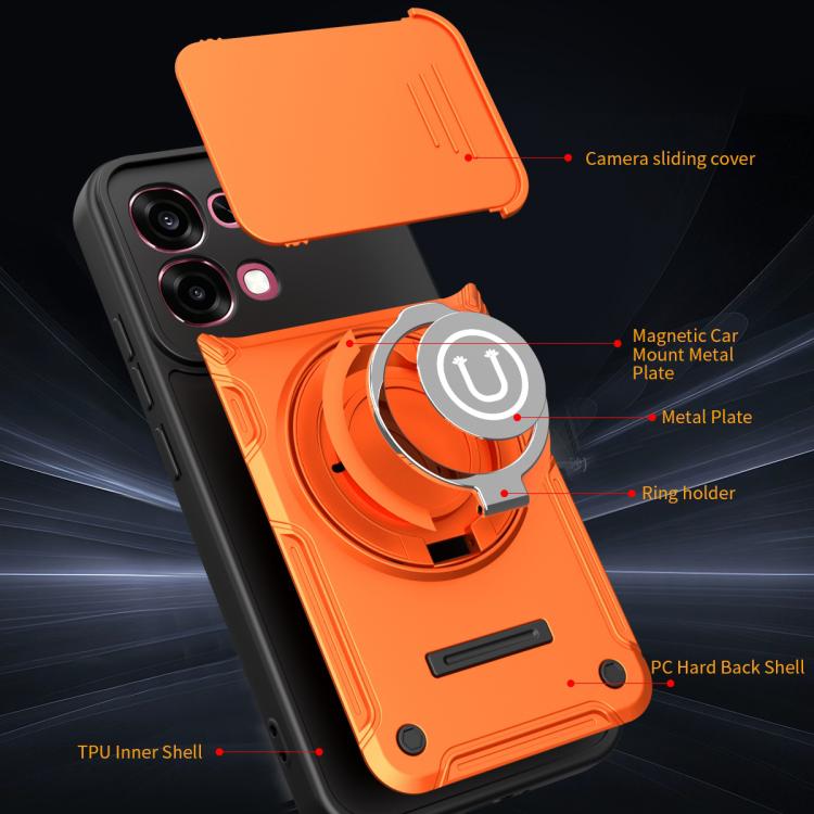 For OPPO F31 5G / A6 Pro Global Sliding Camshield Holder Magnetic Phone Case