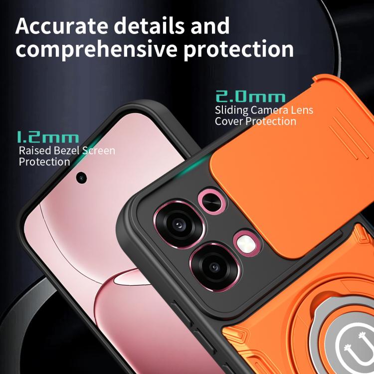 For OPPO F31 5G / A6 Pro Global Sliding Camshield Holder Magnetic Phone Case