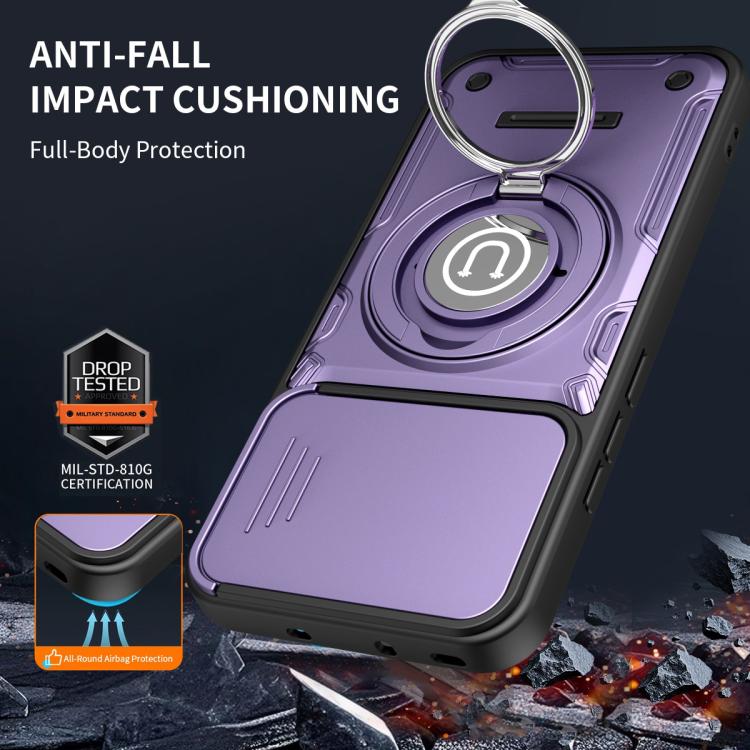 For OPPO Reno14 5G Global Sliding Camshield Holder Magnetic Phone Case