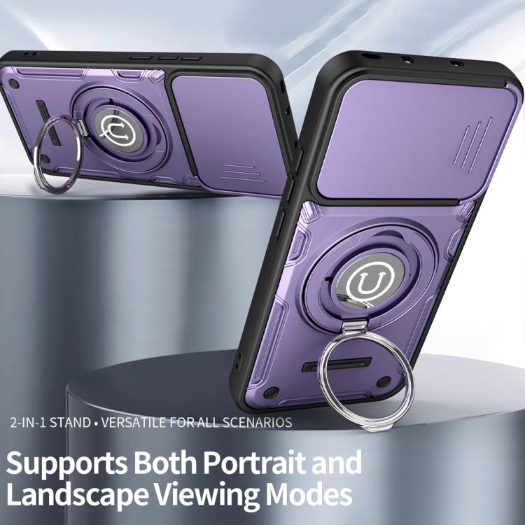 For OPPO Reno14 5G Global Sliding Camshield Holder Magnetic Phone Case