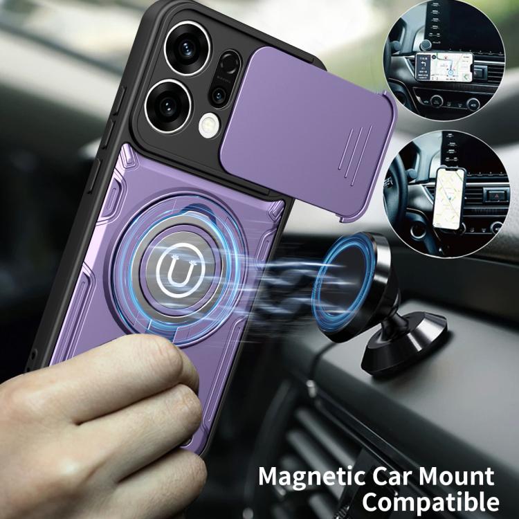For OPPO Reno14 5G Global Sliding Camshield Holder Magnetic Phone Case