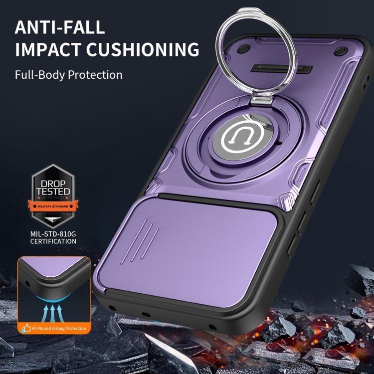 For OPPO Reno14 F / Reno15 F 5G Sliding Camshield Holder Magnetic Phone Case
