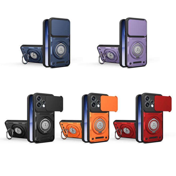 For OPPO Reno15 Pro 5G Global Sliding Camshield Holder Magnetic Phone Case